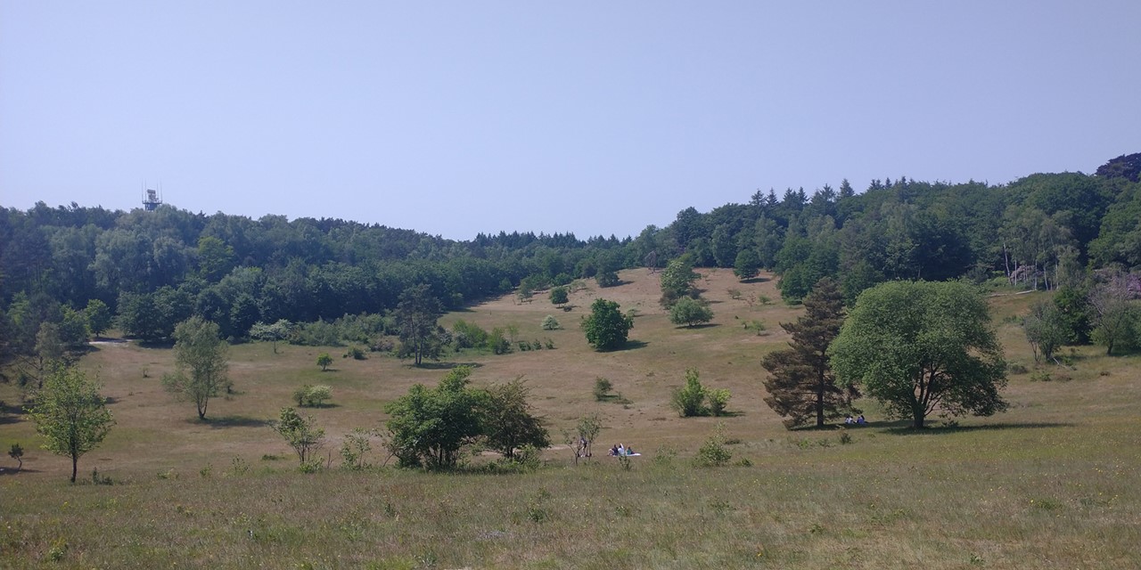 uitzicht over de vallei op Landgoed De Paltz.