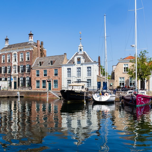 afbeelding van de haven van Goes.