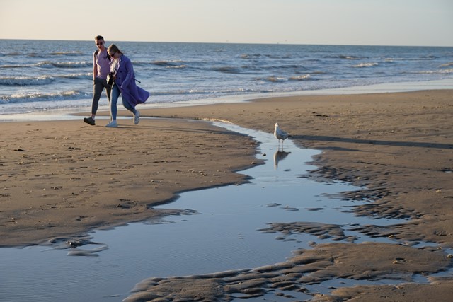 Foto van het strand bij Noordwijk.