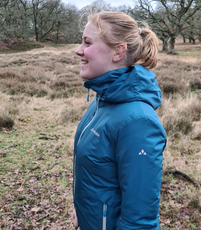 de Elope gevoerde outdoorjack van Vaude