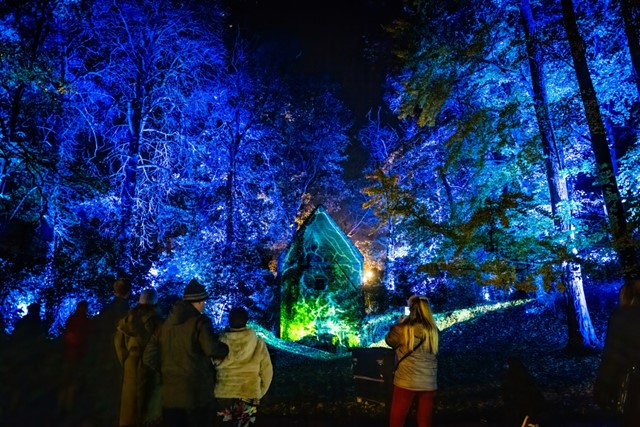 afbeelding van een lichtkunstwerk tijdens Wintergloed Brugge.