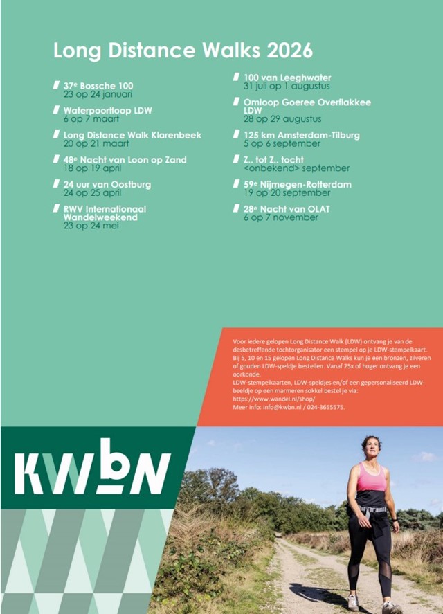 2026 Overzicht Long Distance Walks 2026
