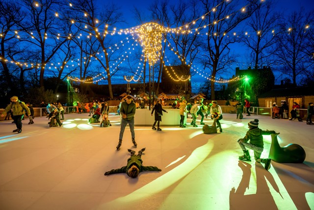 afbeelding van de schaatsbaan van Wintergloed Brugge.