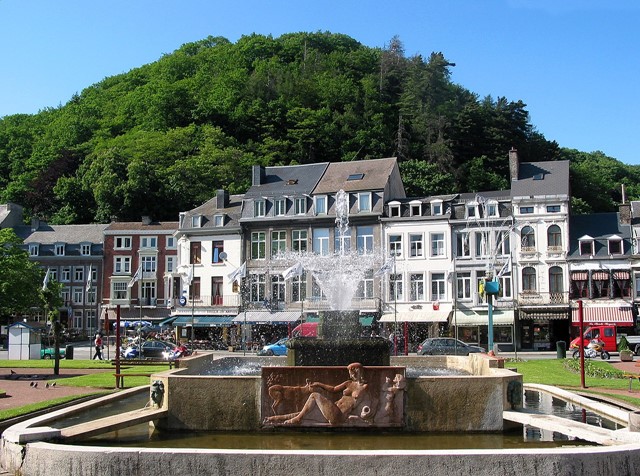 Fontein van de Casino tuinen in Spa 