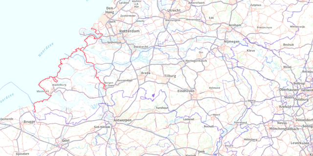 Afbeelding kaart Nederlands Kustpad deel 1