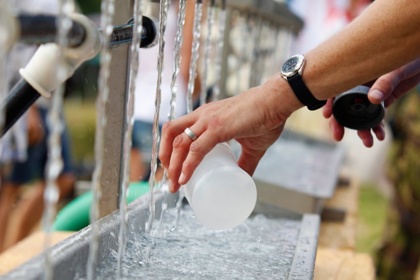 Waterflesje vullen