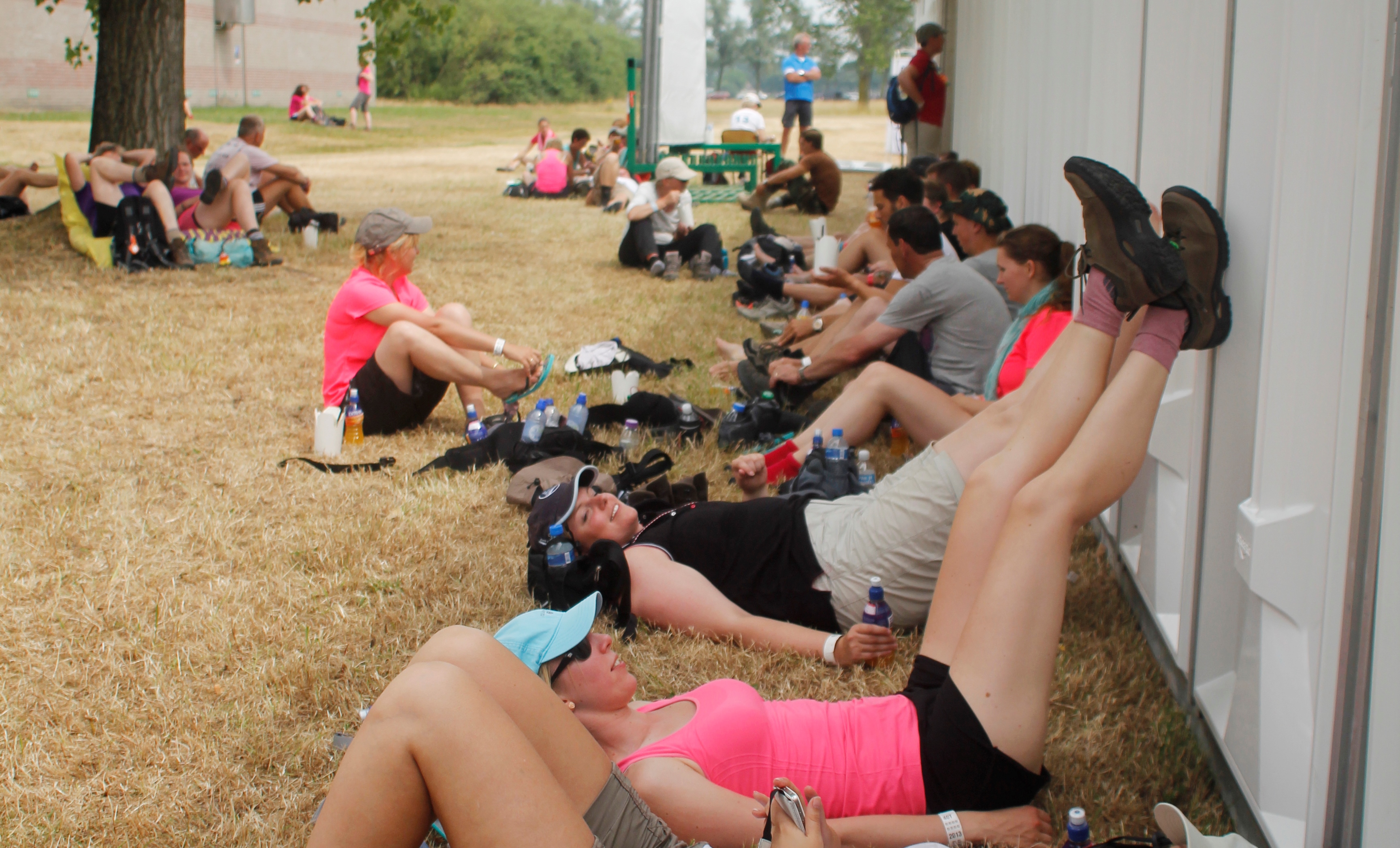 Vrouwen uitrusten vierdaagse