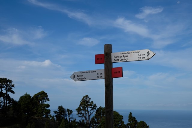 afbeelding van de bepijling van de Camino Real de la Costa op La Palma.