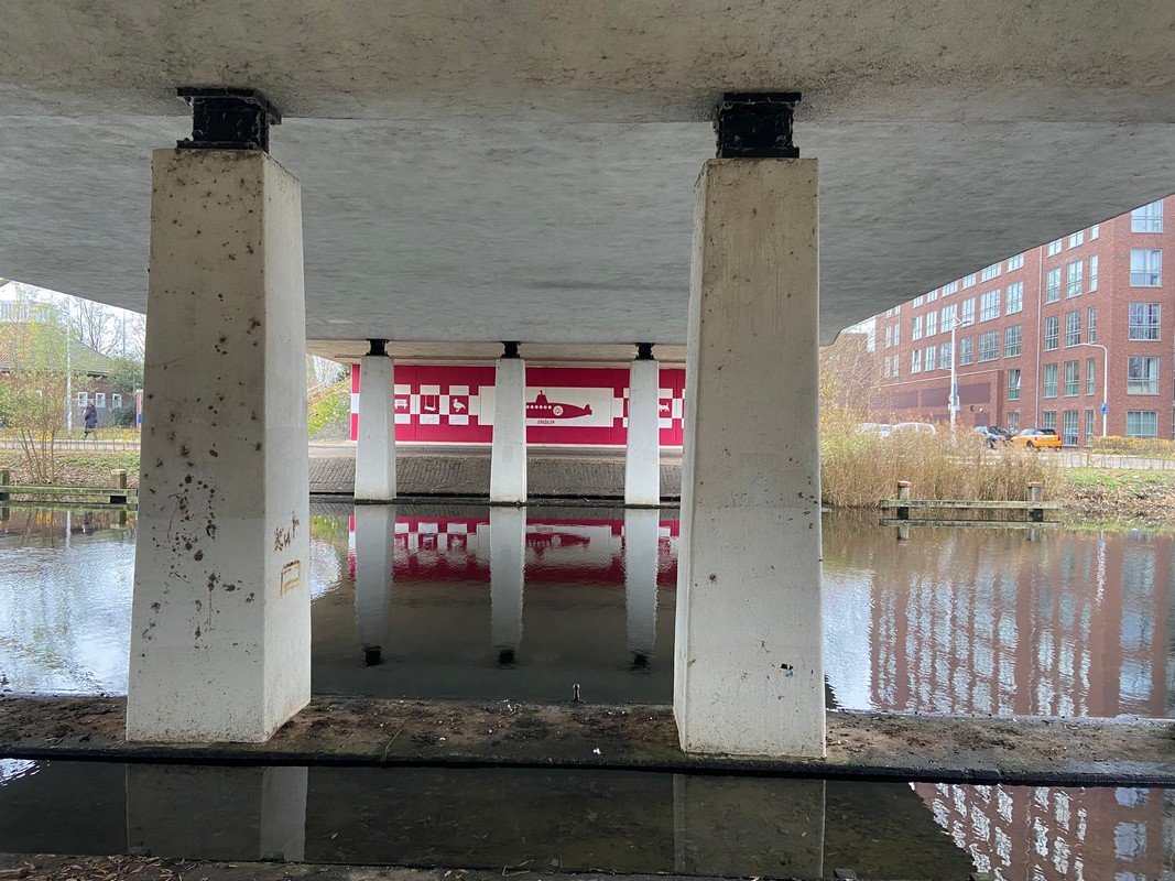 afbeelding van street-art in de Piushaven Tilburg.