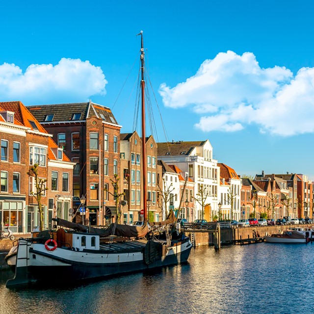 afbeelding van een schip in Rotterdam Delfshaven.