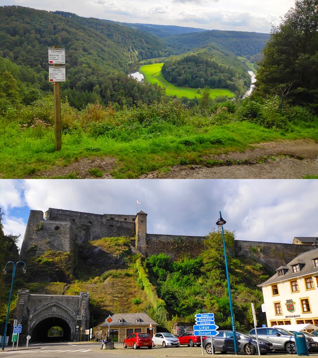 Uitzichtpunt Le Tombeau du Géant en de burcht van Bouillon