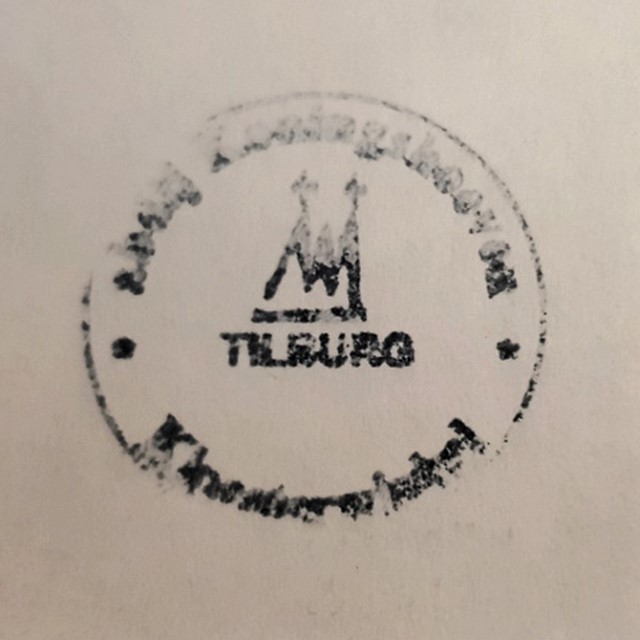 afbeelding van een stempel die je krijgt tijdens de Camino Brabant, bij de Abdij Onze Lieve Vrouw van Koningshoeven.