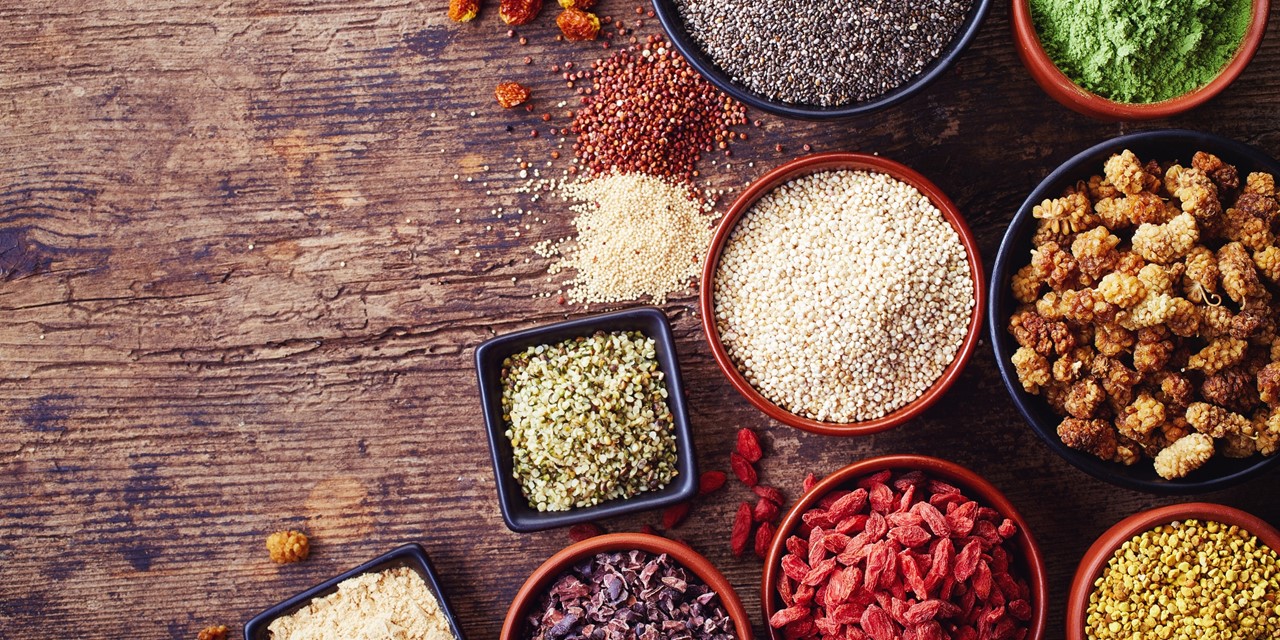 Verschillende soorten superfoods
