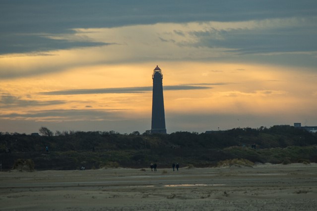 Wandelroutes op de Waddeneilanden Streekpad WaddenWandelen, Borkum vuurtoren.