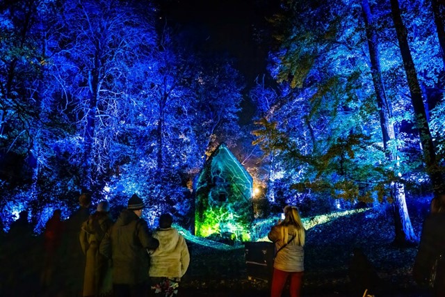 afbeelding van een lichtkunstwerk tijdens Wintergloed Brugge.
