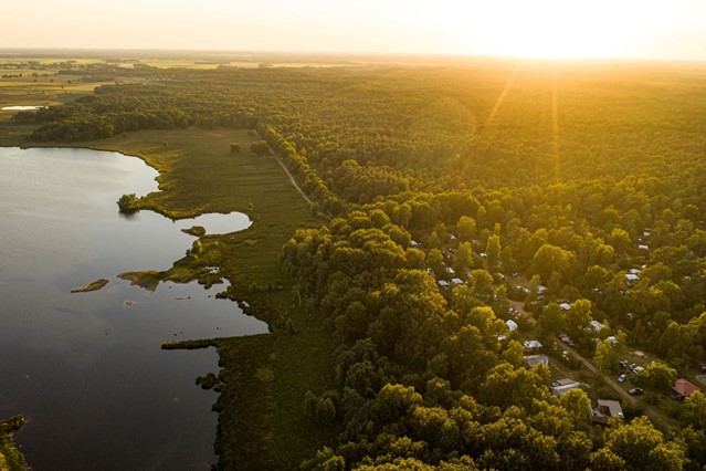 RCN De Noordster Vakantiepark In Dwingeloo Luchtfoto Zonsondergang (3)
