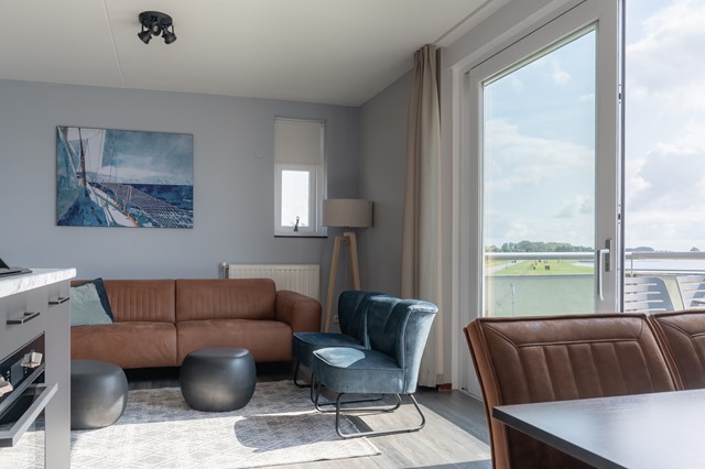 Zithoek appartement De Caisson aan het water, RCN de Schotsman