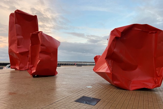 Kustwandelroute etappe van Oostende naar Blankenberge; kunstwerken