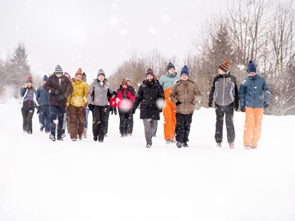 Winterwandeltochten; groep wandelaars