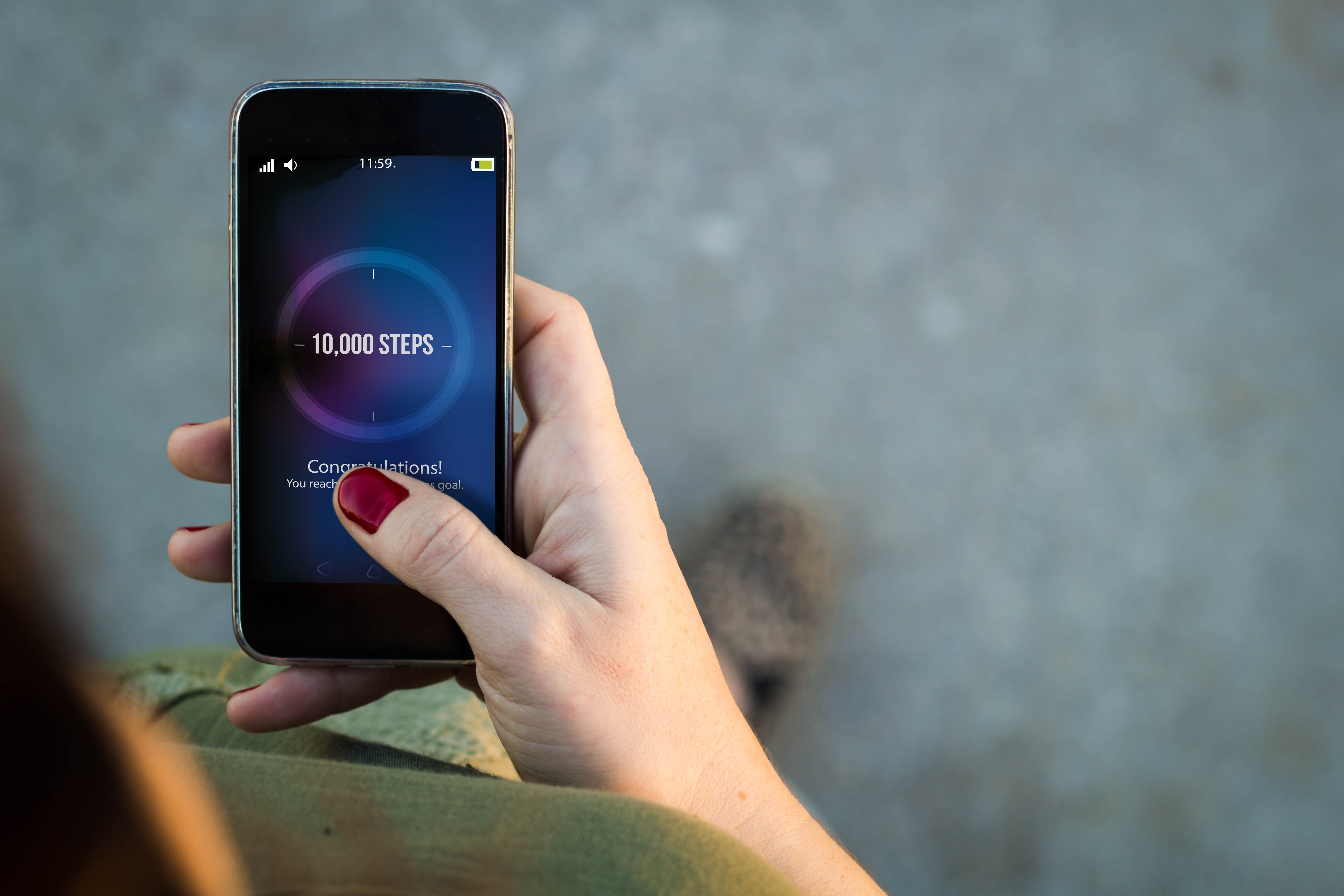 Telefoon met 10.000 stappen