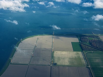 Luchtfoto van een deel van Flevoland