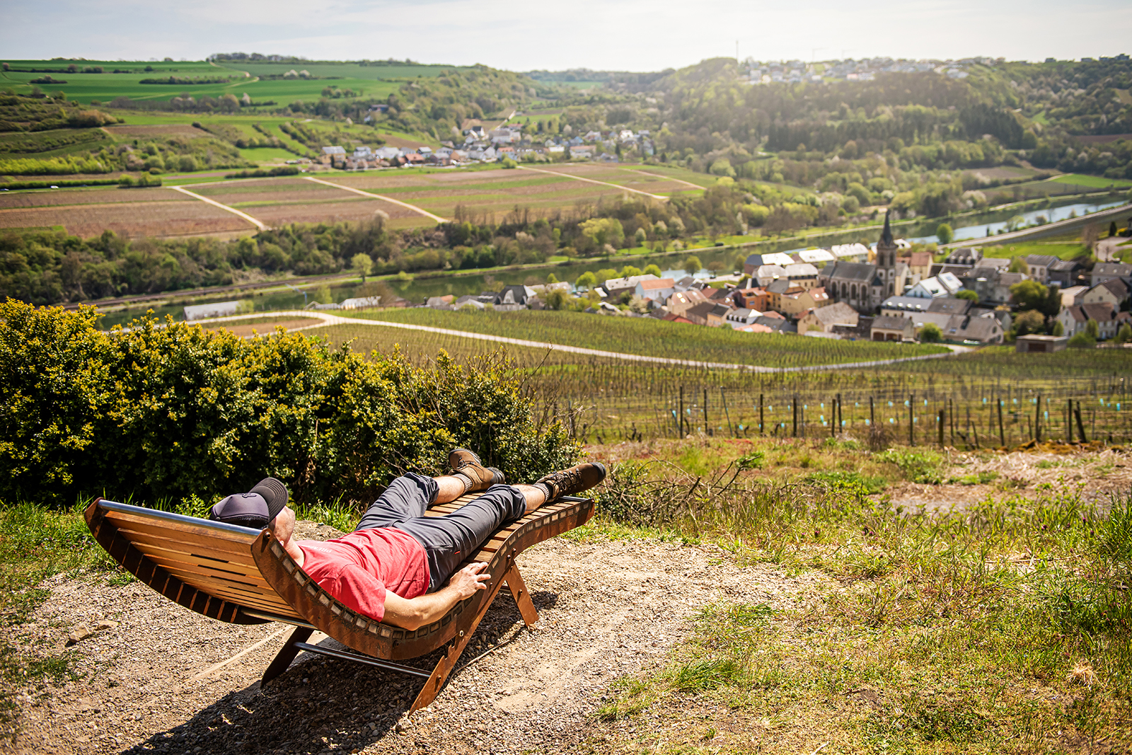 Uitzicht op het wijndorp Ahn