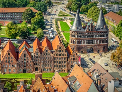 historische gebouwen in Lubeck, Duitsland.
