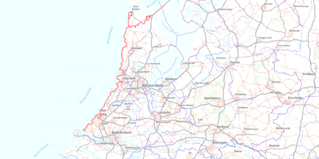 Afbeelding kaart Nederlands Kustpad