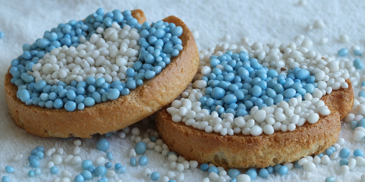 Beschuit met blauwe muisjes