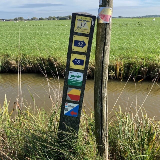 Wandelroute Het Groene Hart Grechtroute - Routepaaltje 