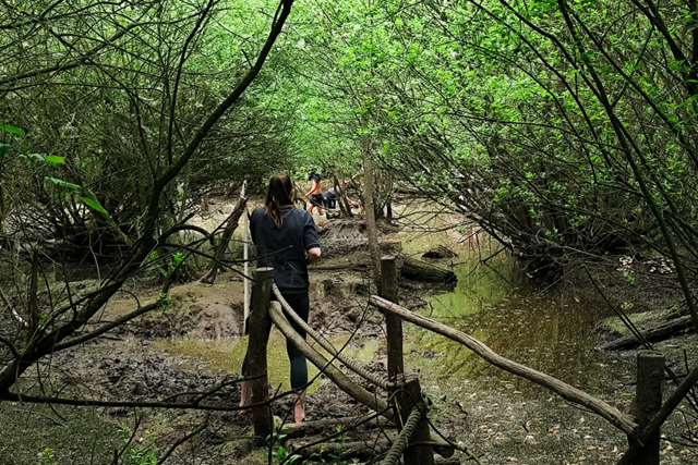 Avontuurlijk wandelen over 2,5 kilometer