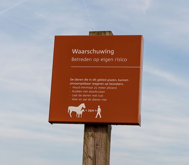 grote grazers waarschuwingsbord