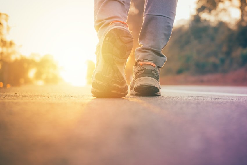 Wandelen zonsopkomst