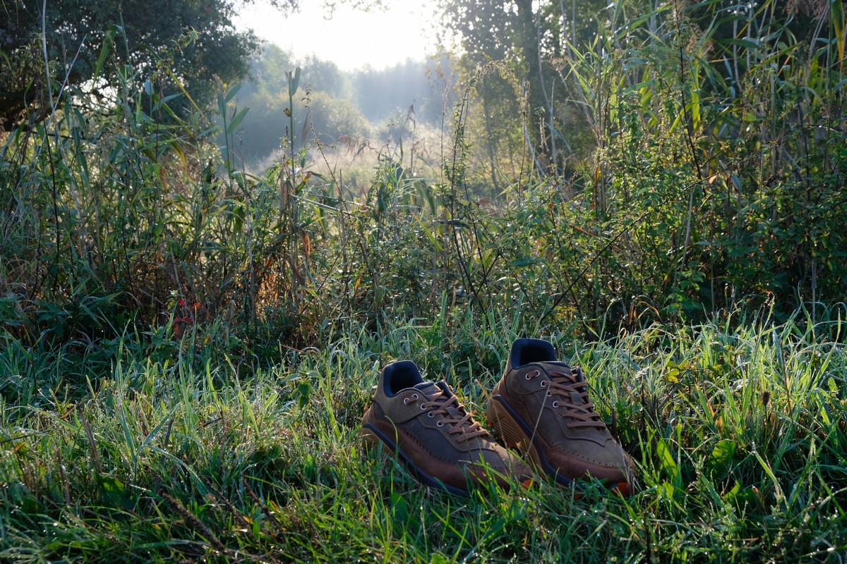 afbeelding Duca-wandelschoenen in het gras.