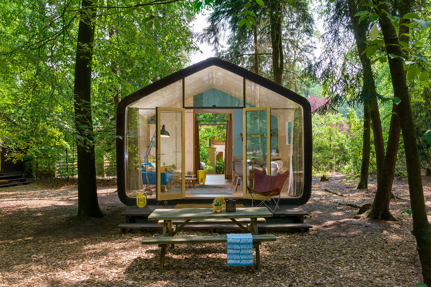 Wikkelwoning in het bos bij Stayokay Apeldoorn