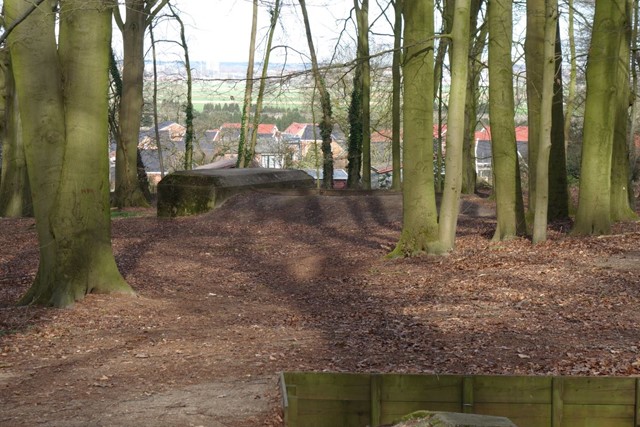 kazemat tussen de bomen op de Grebberg.