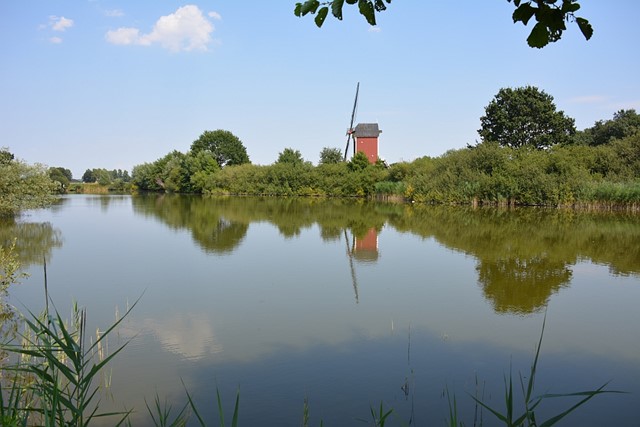 Molen op de route tussen Malden en Grave
