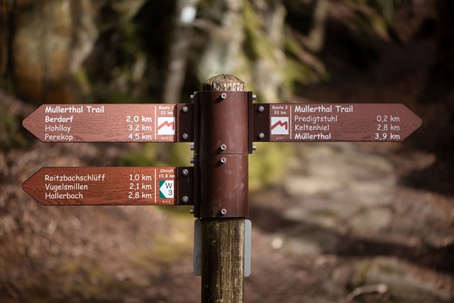 Bewegwijzering Mullerthal Trail (©Tristan Schmurr)