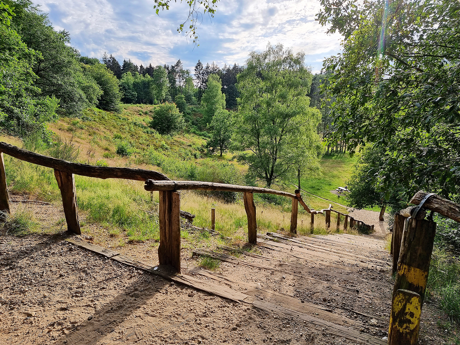 Bovenaan de trap bij de Leemkuil
