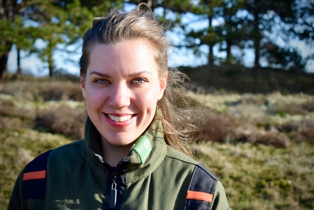 Boswachter Anna Sprenkeling van Staatsbosbeheer