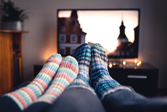 Chillen voor de tv