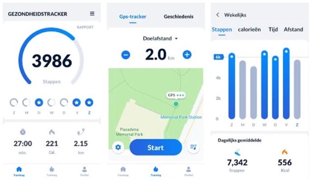 De app Stappenteller van Leap Fitness Group