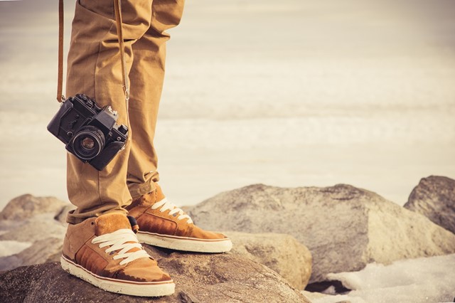 man met fotocamera