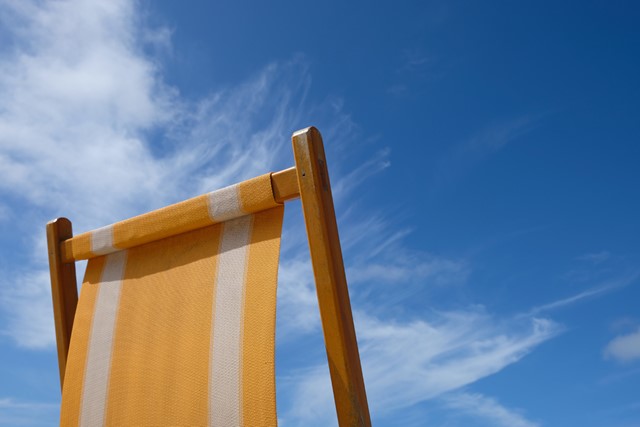 Foto van een strandstoel