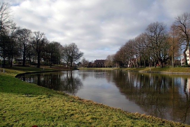 afbeelding van het water in Prinsentuin Leeuwarden.