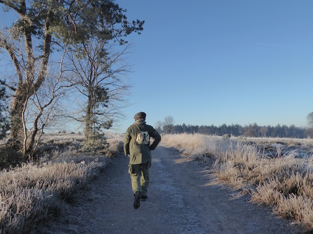 Wandelen in een bevroren landschap