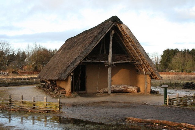 Prehistorische boederij in het Hunebedcentrum in Borger
