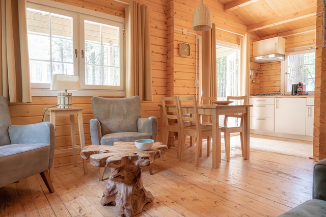 Woonkamer Forest Lodge RCN de Faasbloem
