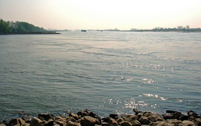 Uitzicht over de rivier bij Millingen