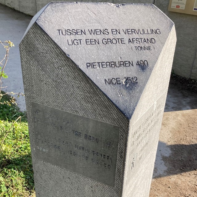 Het eindpunt van het Pieterpad